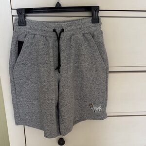Kids Gray Shorts with Embroidered Detail